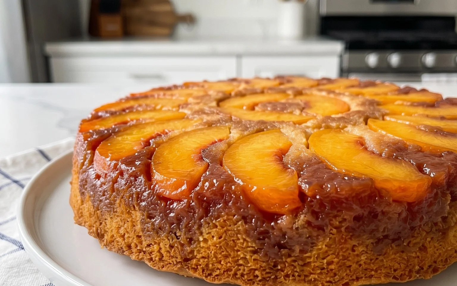 Peach Upside-Down Cake Recipe