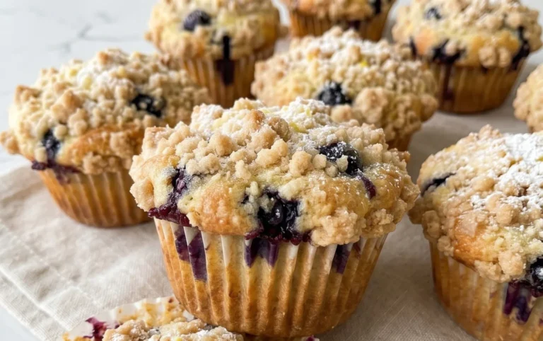 Lemon Blueberry Streusel Muffins