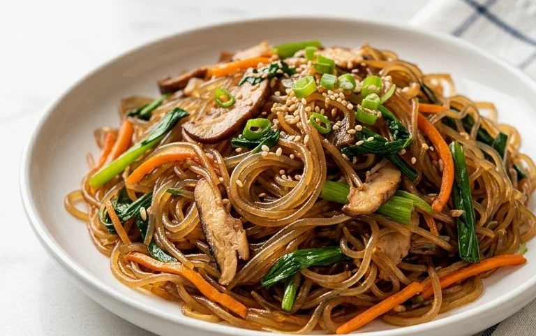 Japchae (Korean Glass Noodle Stir Fry)