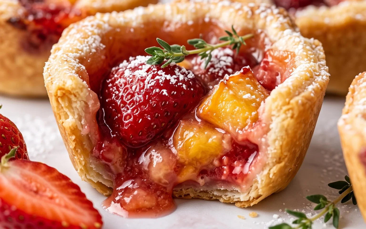Strawberry Peach Pie Bites