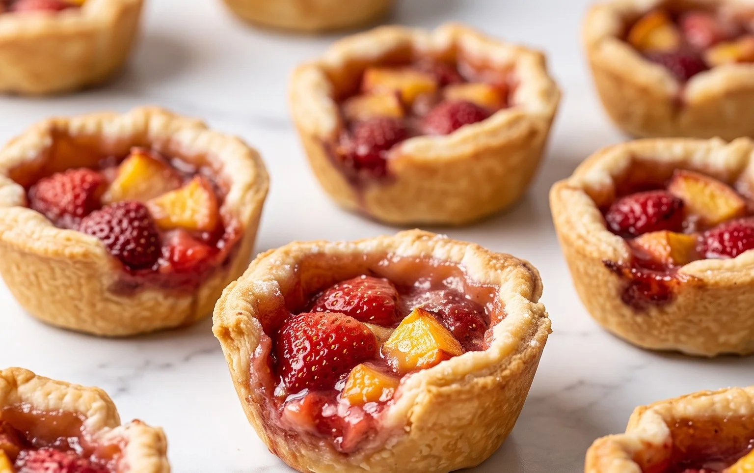 Strawberry Peach Pie Bites
