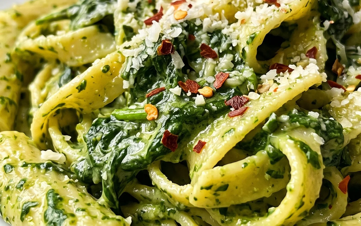 Pasta with Spinach Sauce