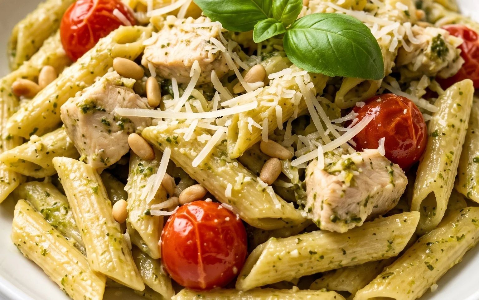 Creamy Chicken Pesto Pasta