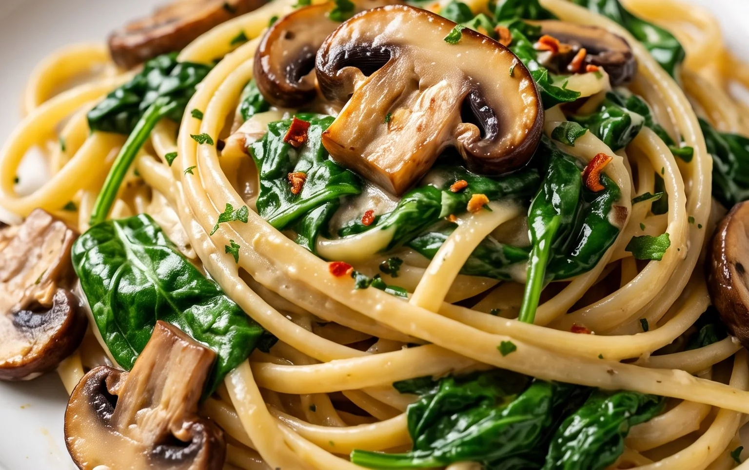 Spinach Mushroom Pasta