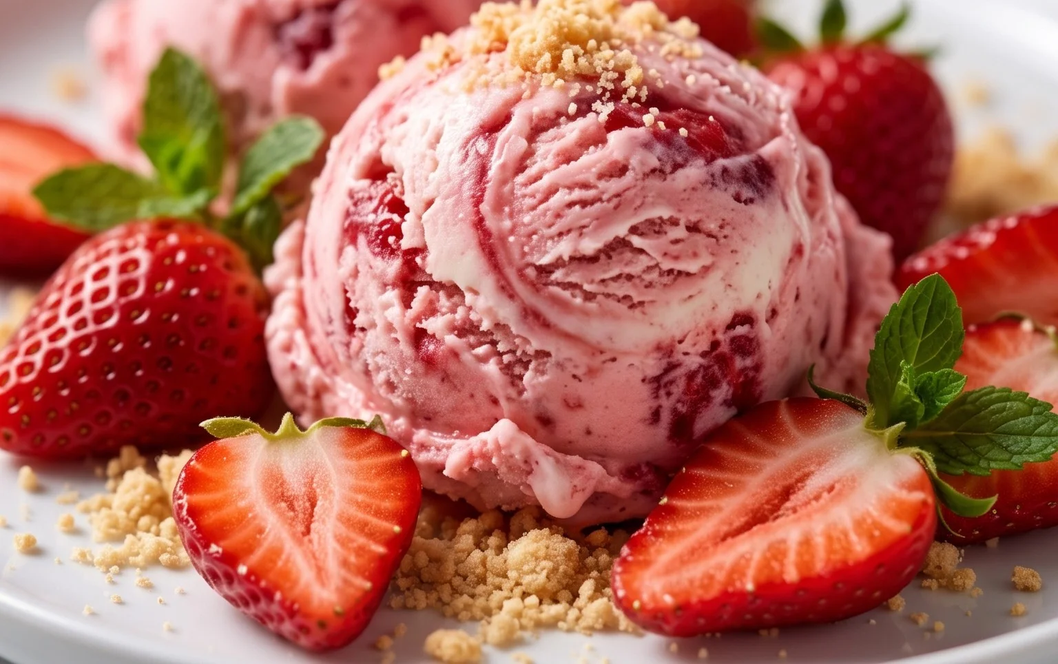 Homemade Strawberry Ice Cream