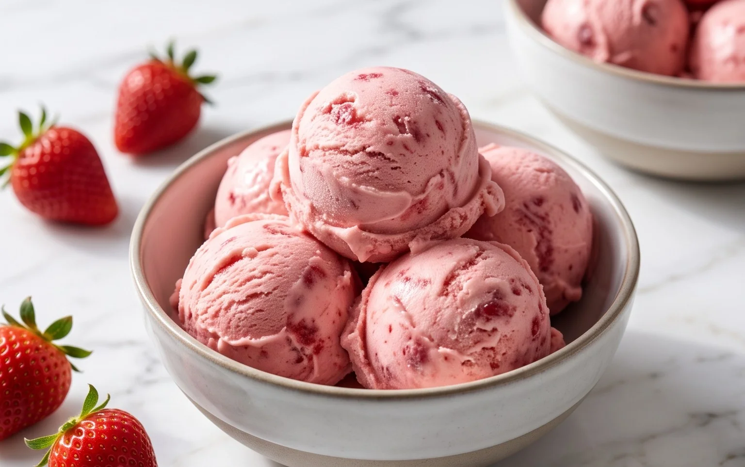 Homemade Strawberry Ice Cream