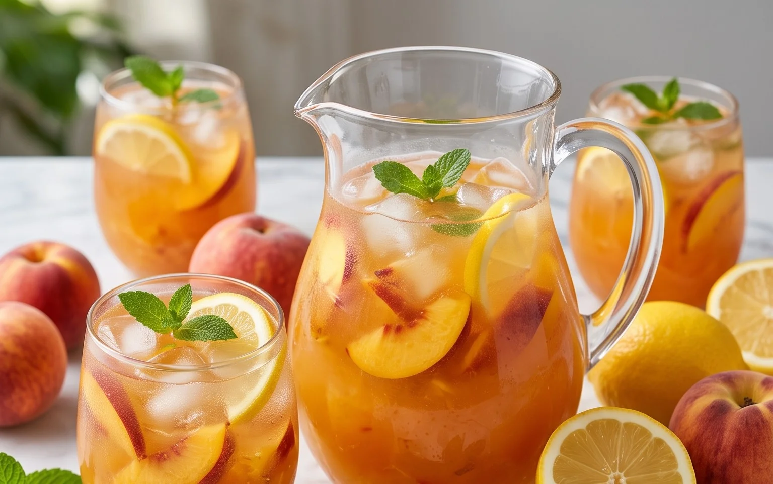 Refreshing Peach Lemonade