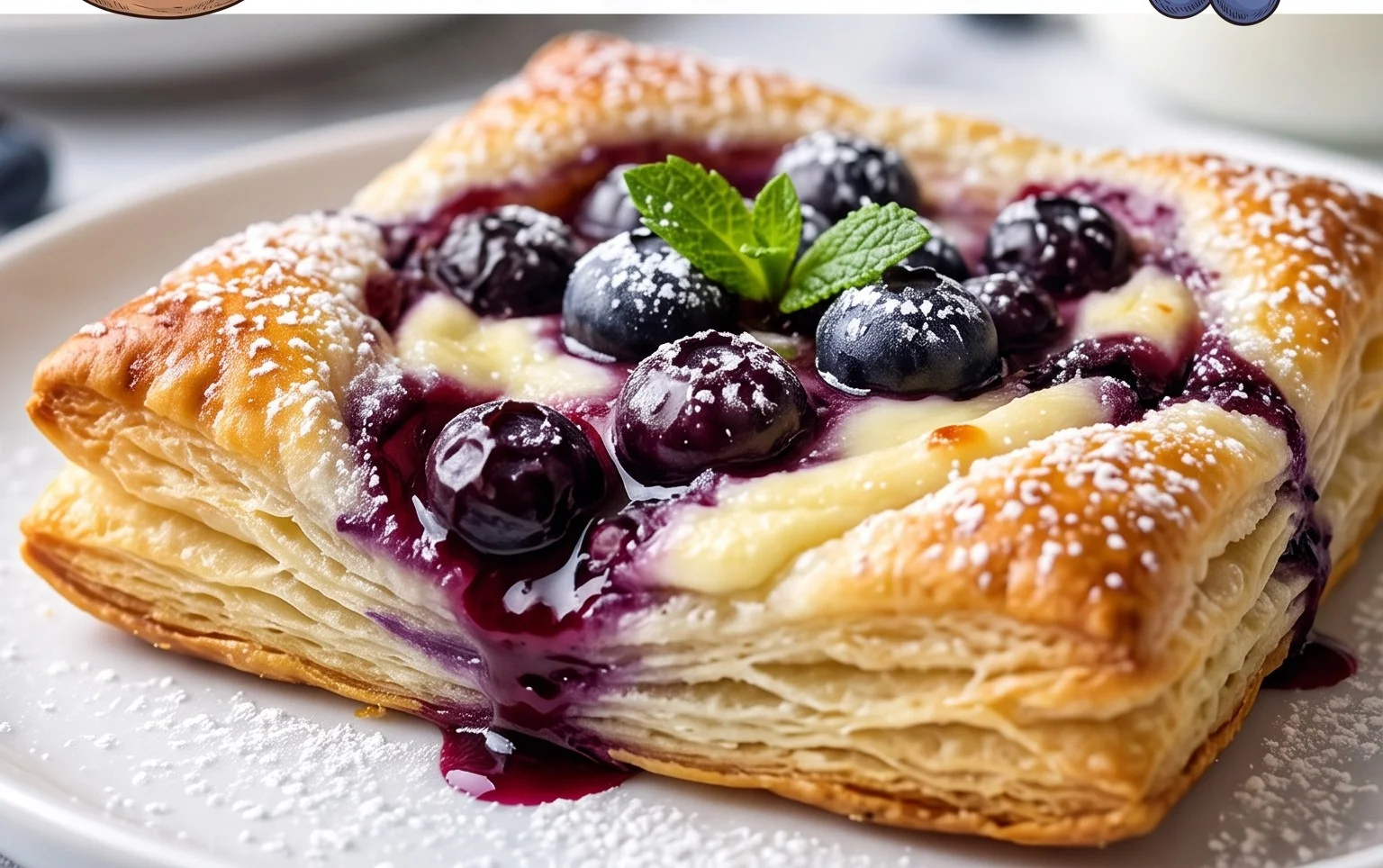 Blueberry Cream Cheese Puff Pastry