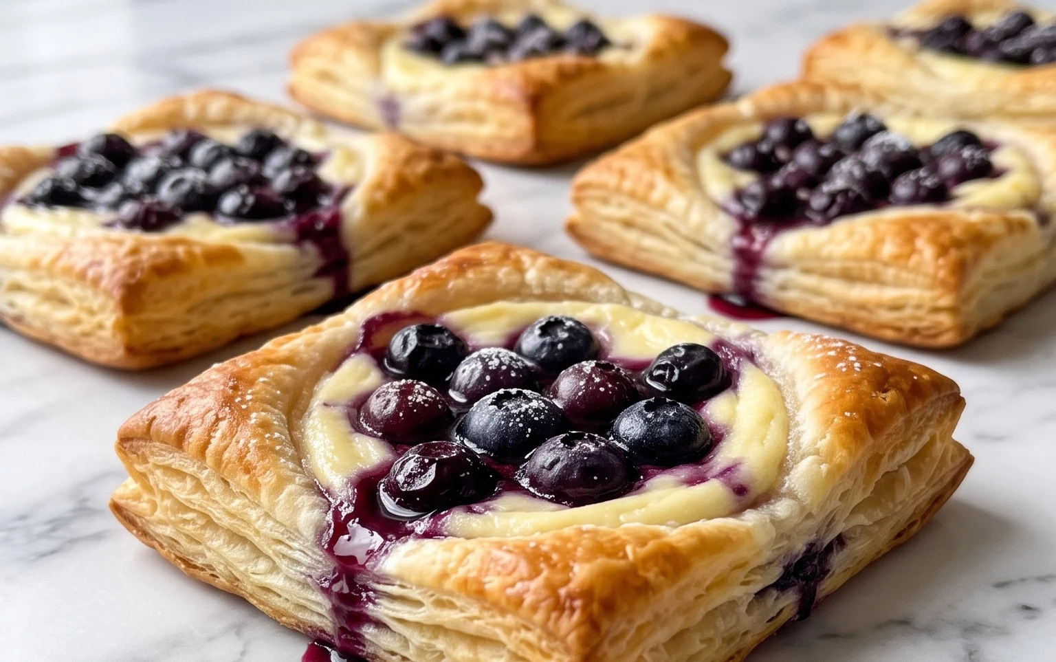 Blueberry Cream Cheese Puff Pastry