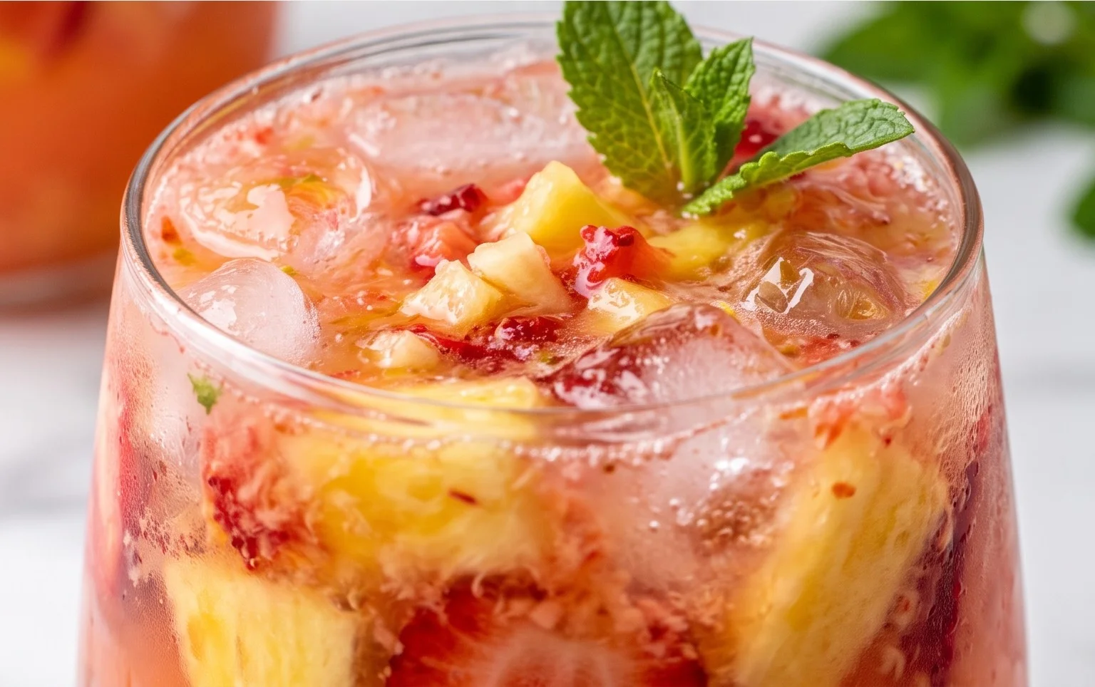 Pineapple Strawberry Agua Fresca