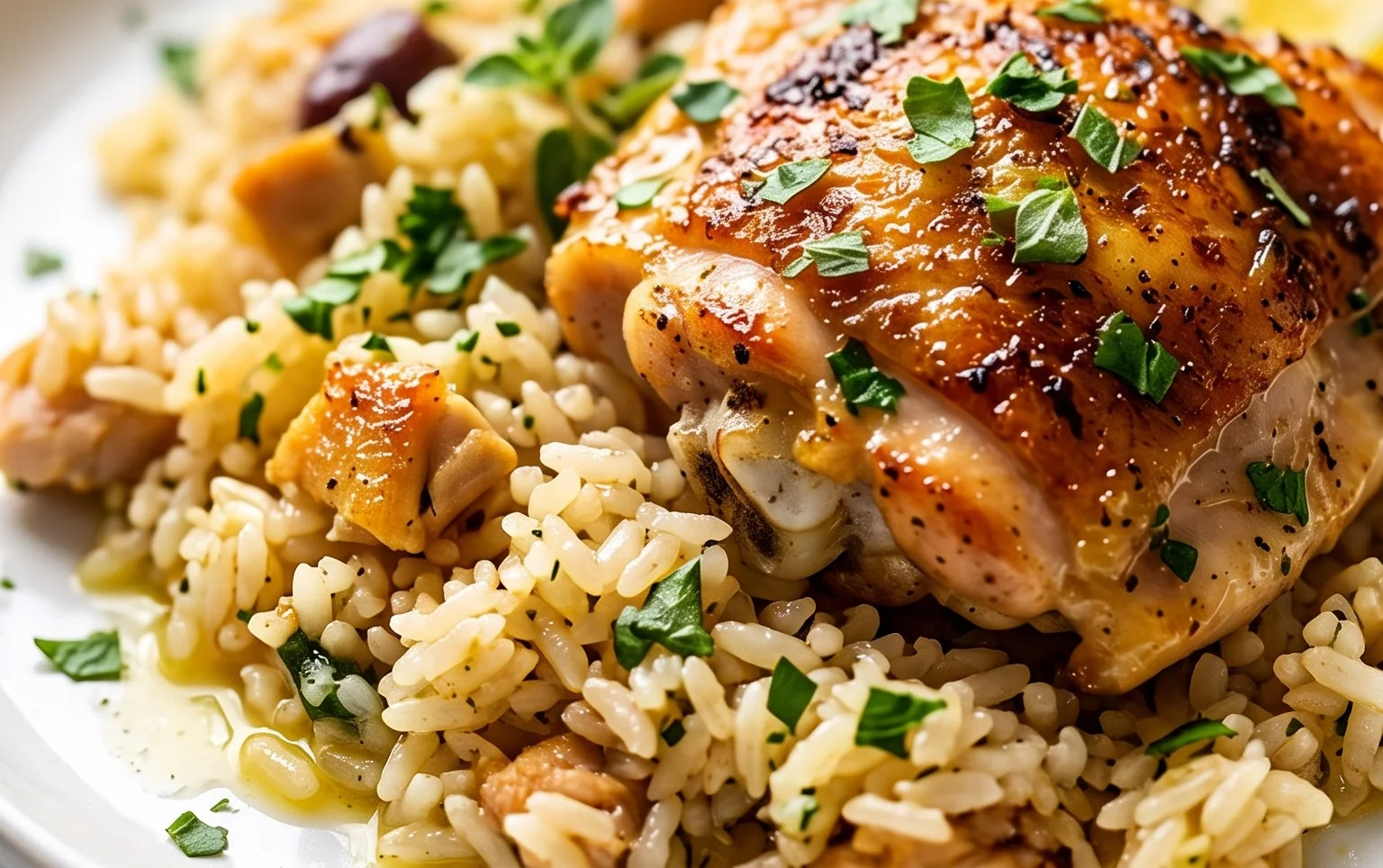 Greek Chicken and Lemon Rice (30 Minutes, One-Pot)