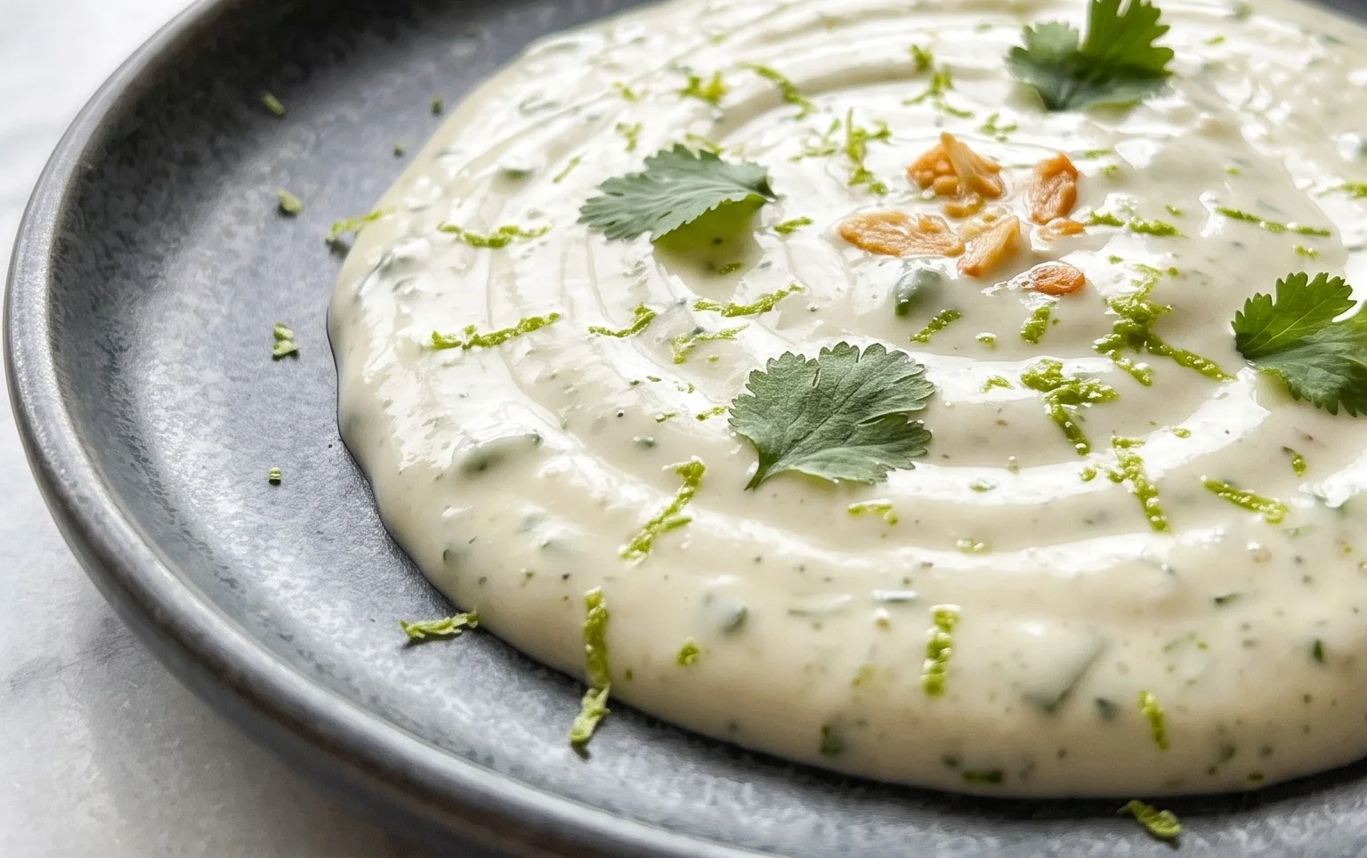 Creamy Garlic Lime Cilantro Sauce