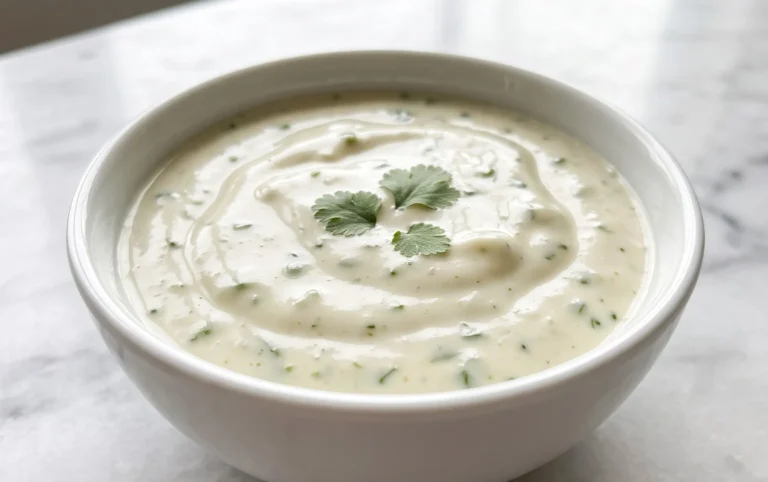 Creamy Garlic Lime Cilantro Sauce