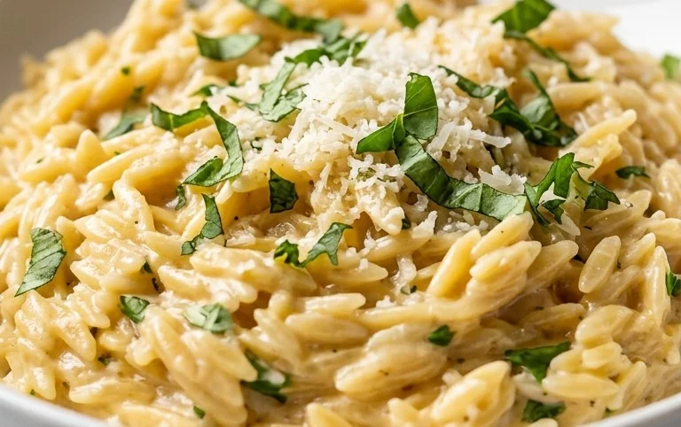 Creamy Garlic Parmesan Orzo