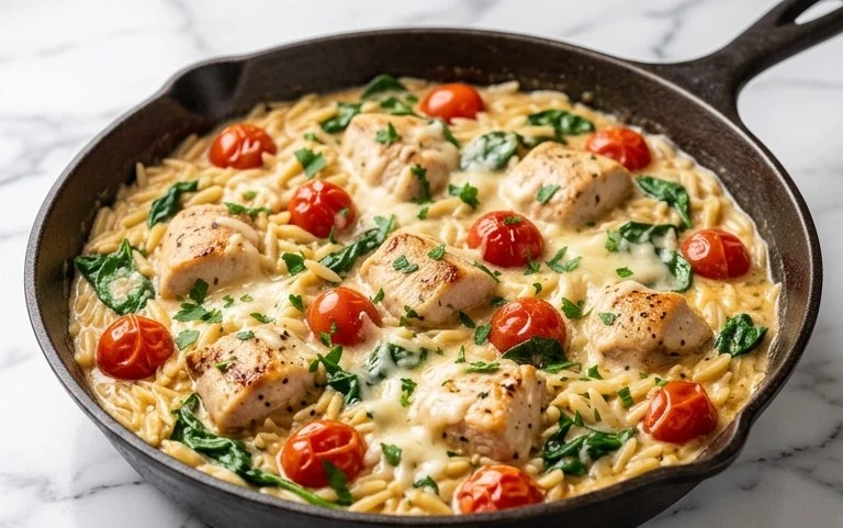 Chicken Orzo (30-Minutes, One-Pan)