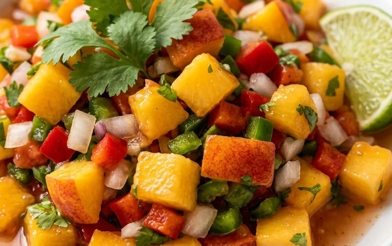 Sweet & Spicy Peach Salsa Canning Recipe