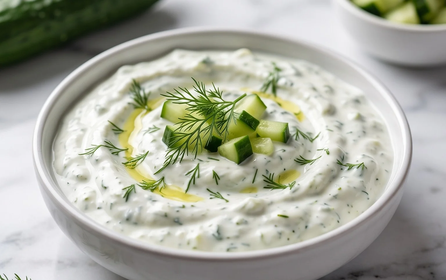 Cucumber Dip with Sour Cream and Dill