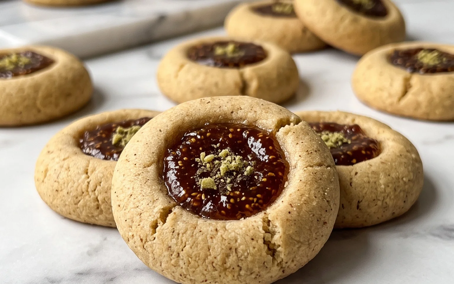Cardamom Fig Thumbprint Cookies