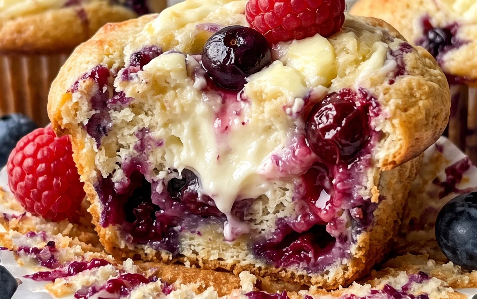 Berry Cream Cheese Muffins
