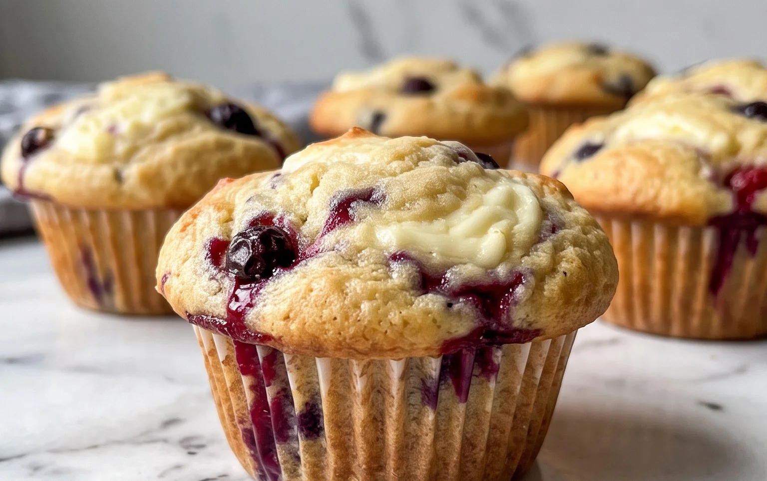 Berry Cream Cheese Muffins