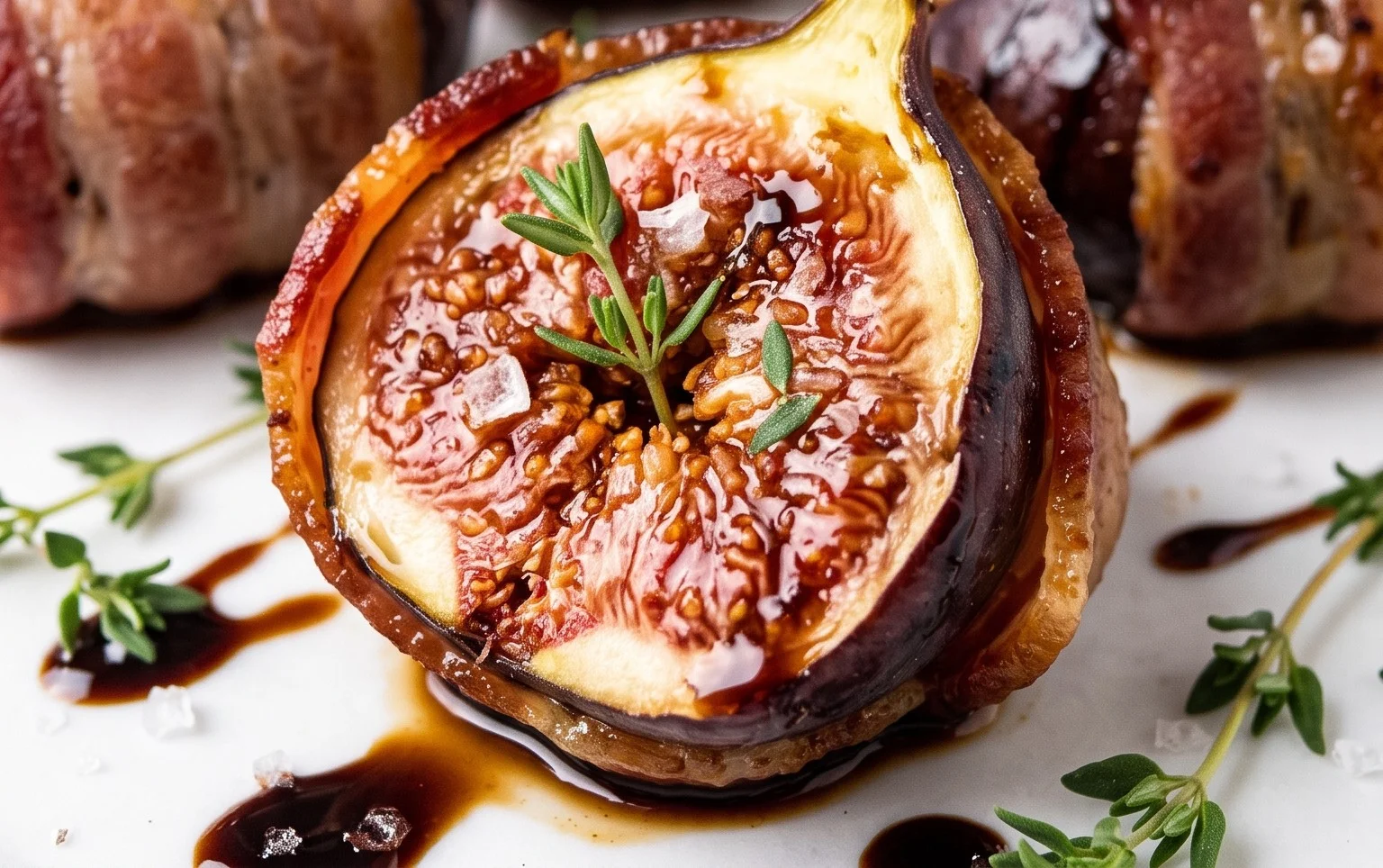 Beef Bacon Wrapped Stuffed Figs