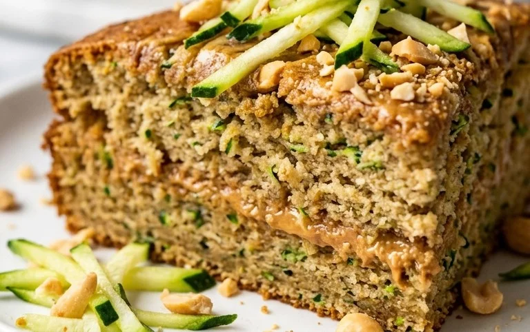 Moist Peanut Butter Zucchini Cake Recipe