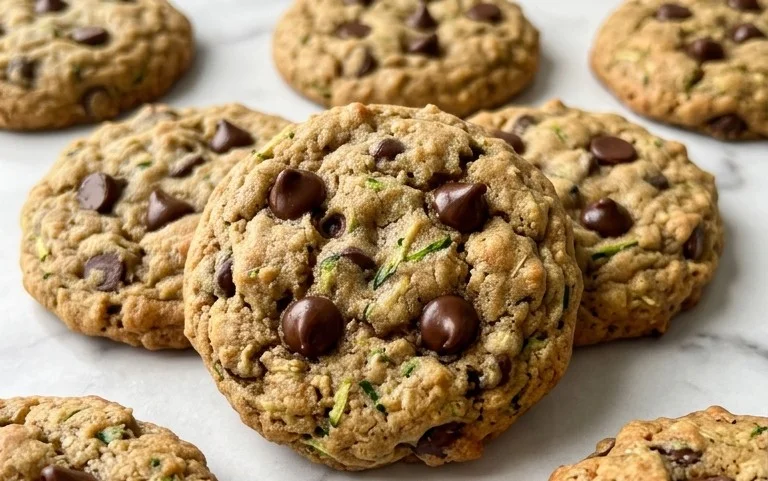 Homemade Zucchini-Oat Chocolate Chip Cookies