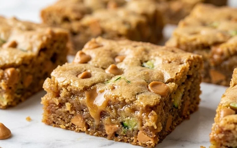 Chewy Butterscotch Zucchini Blondies