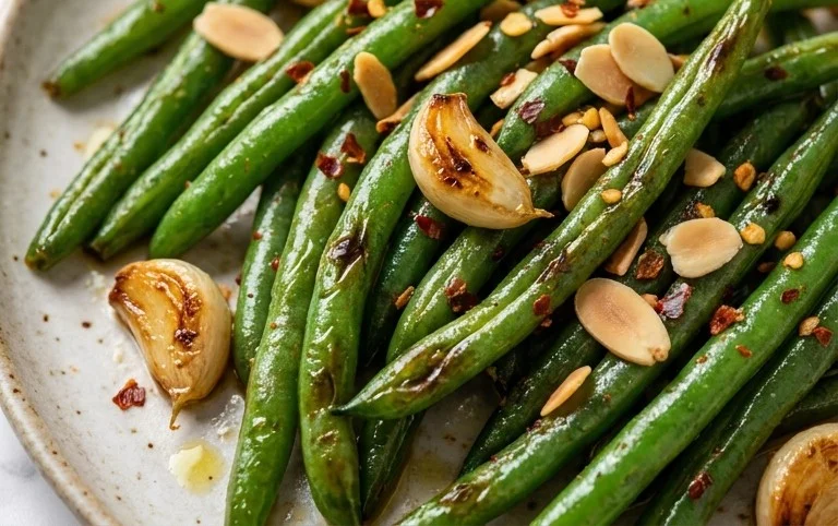 Sautéed Green Beans Recipe with Garlic