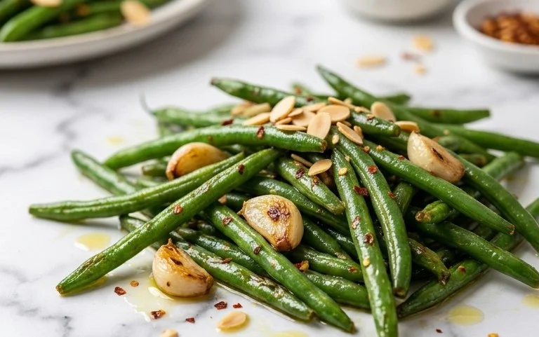 Sautéed Green Beans Recipe with Garlic